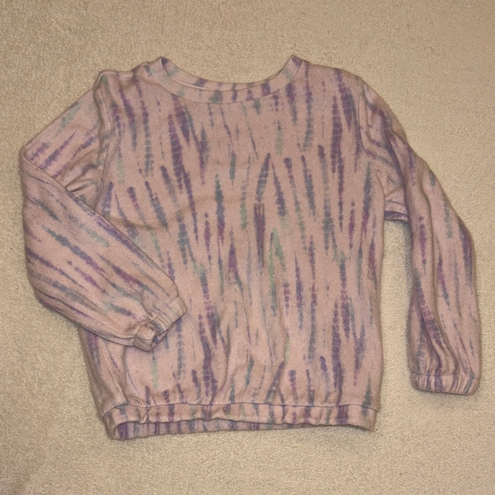 Cat & Jack Lavender Tie-Dye Crewneck Sweater